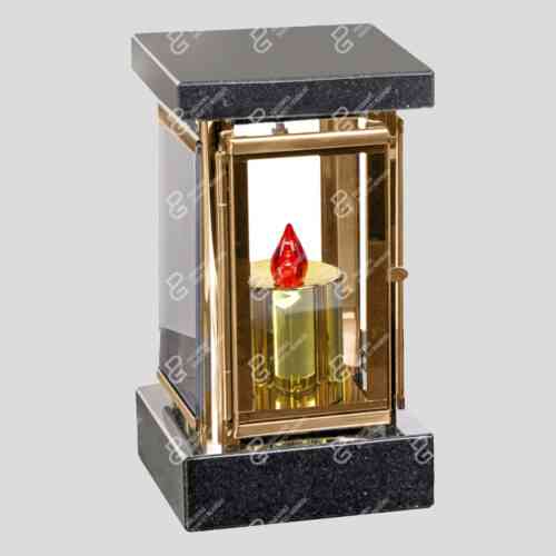 Elegantes Grablicht (L 12GOLD 13x13x26 cm)