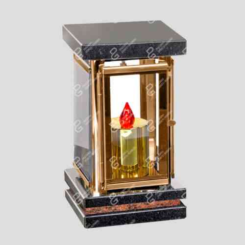Elegantes Grablicht (L 22.2GOLD 13x13x24 cm)