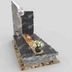 Einzelgrabstein mit Rosenskulptur CK 30 Foto 36
