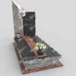 Einzelgrabstein mit Rosenskulptur CK 30 Foto 37