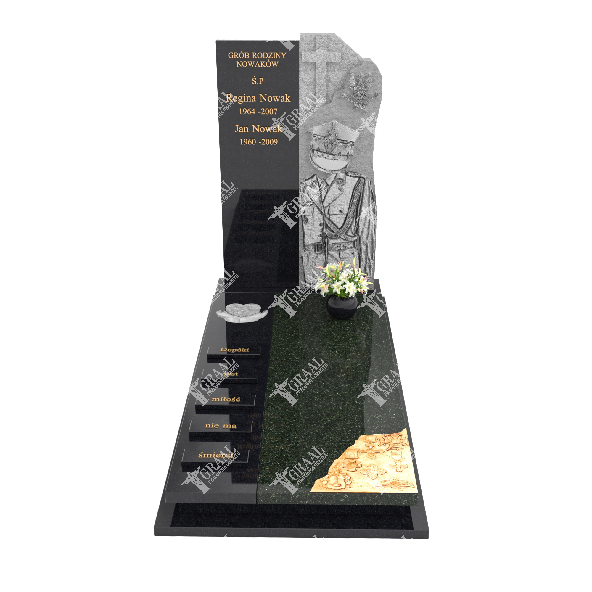 Einzelgrabstein mit Skulptur gewidmet polnischen Generälen CK 53+360 – photo №8