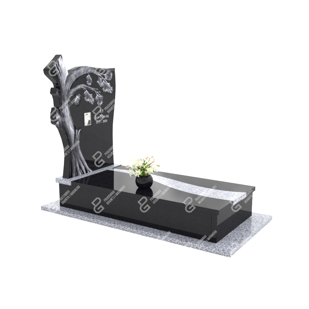 Einzelgrabstein mit Baumskulptur CK 50+360 – photo №1