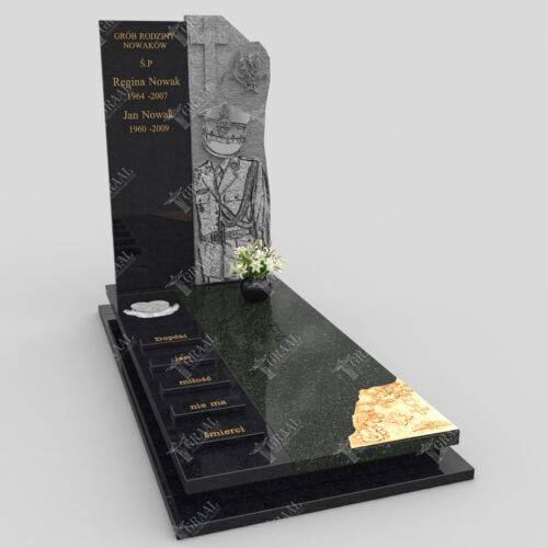Nagrobek pojedynczy z rzeźbą CK 53 - wyjątkowy pomnik dedykowany polskim generałom