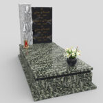 Moderner Einzelgrabstein mit Blumenskulptur CK 52 Foto 35