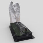 Einzelgrabstein mit Engelsfigur mit Flügeln CK 55 Foto 34