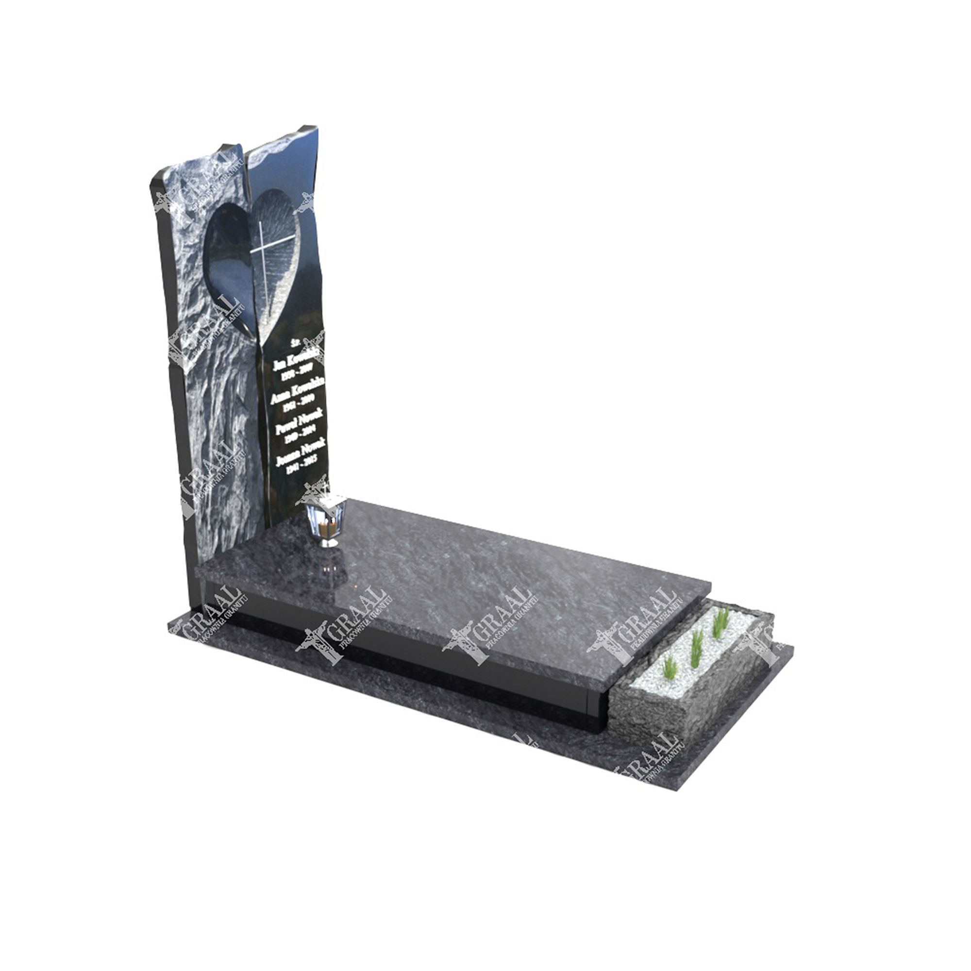 Einzelgrabmal mit Skulptur in Herzform CK 61+360 – photo №11