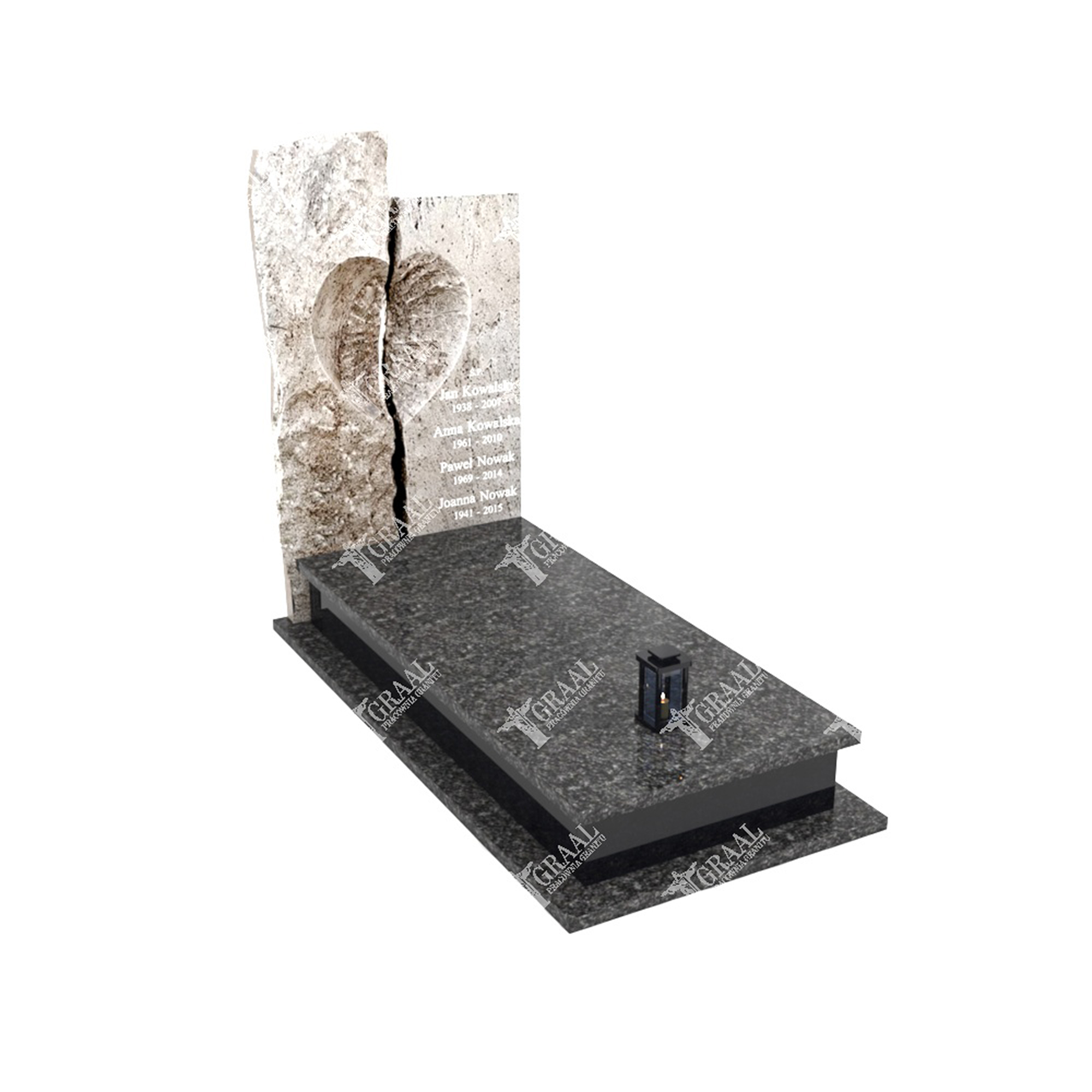 Einzelgrabstein mit Skulptur in Herzform CK 60+360 – photo №6