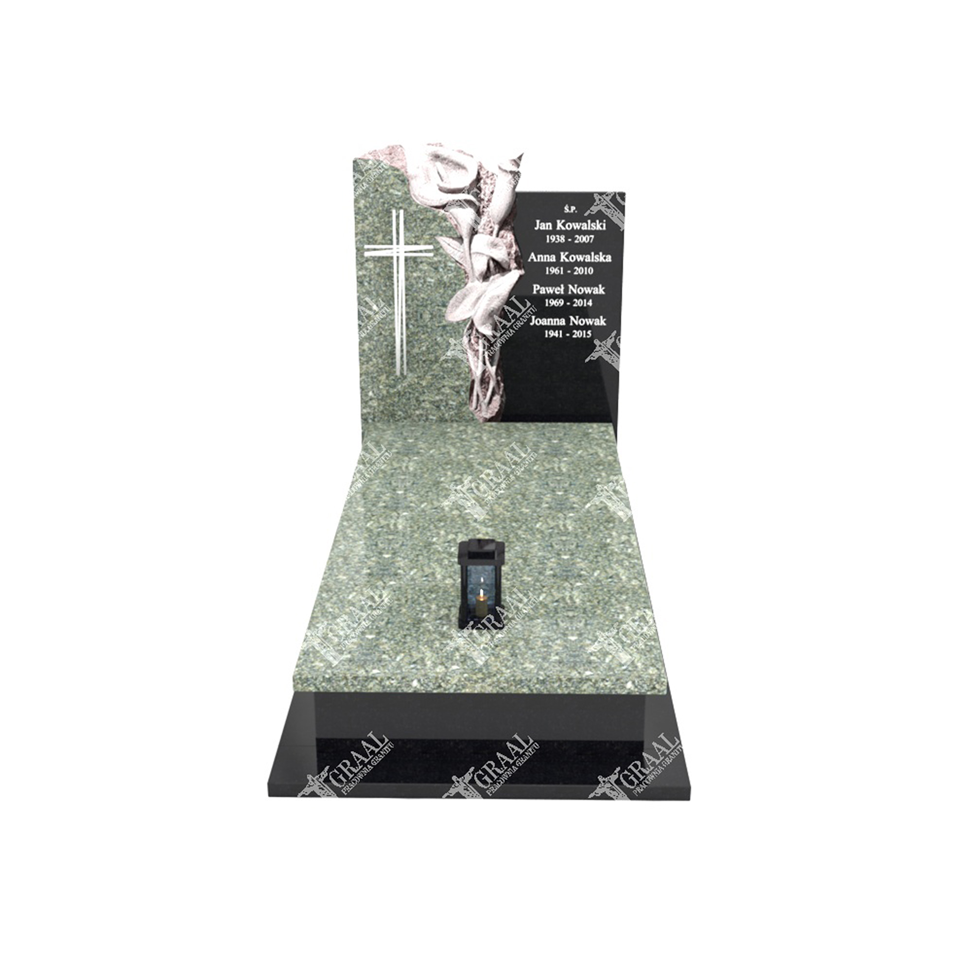 Einzelgrabmal mit Blumenskulptur CK 59+360 – photo №5