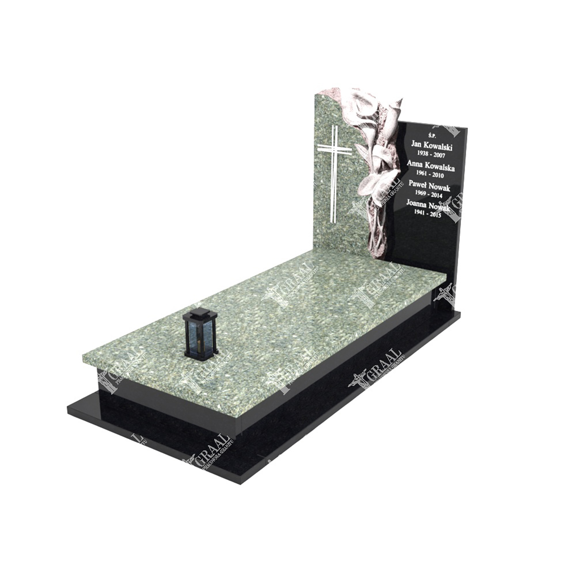 Einzelgrabmal mit Blumenskulptur CK 59+360 – photo №4