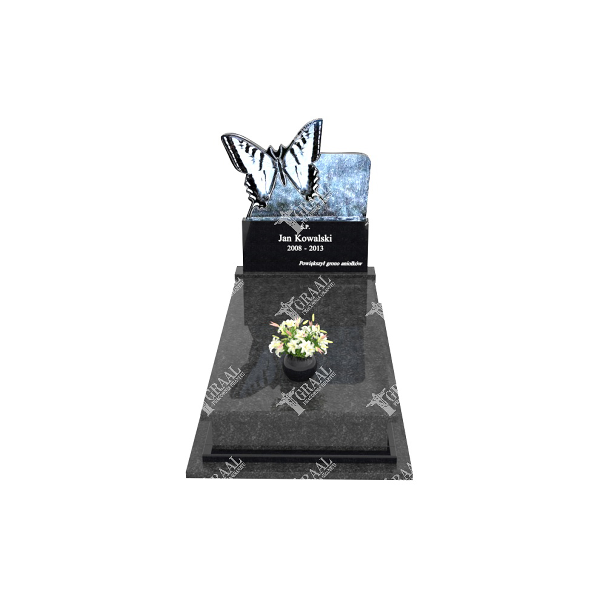 Kindergrabstein mit Skulptur D 31+360 – photo №9