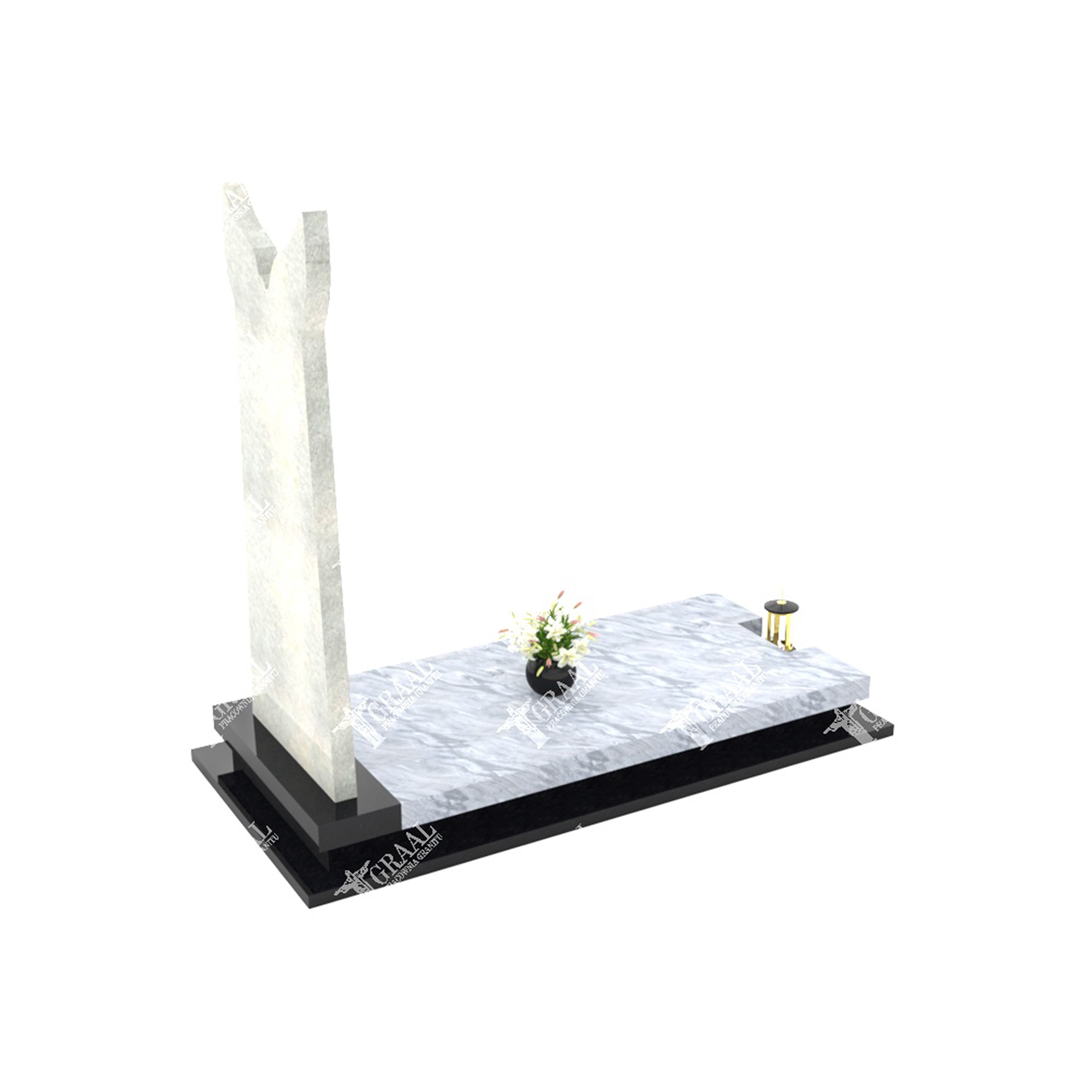 Kindergrabstein aus Marmor mit Taubenskulptur D 14+360 – photo №1