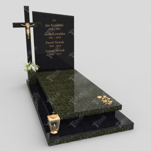 Kup nowoczesny nagrobek pojedynczy K 193 w Warszawie. Wysokiej jakości granit, personalizacja i montaż.
