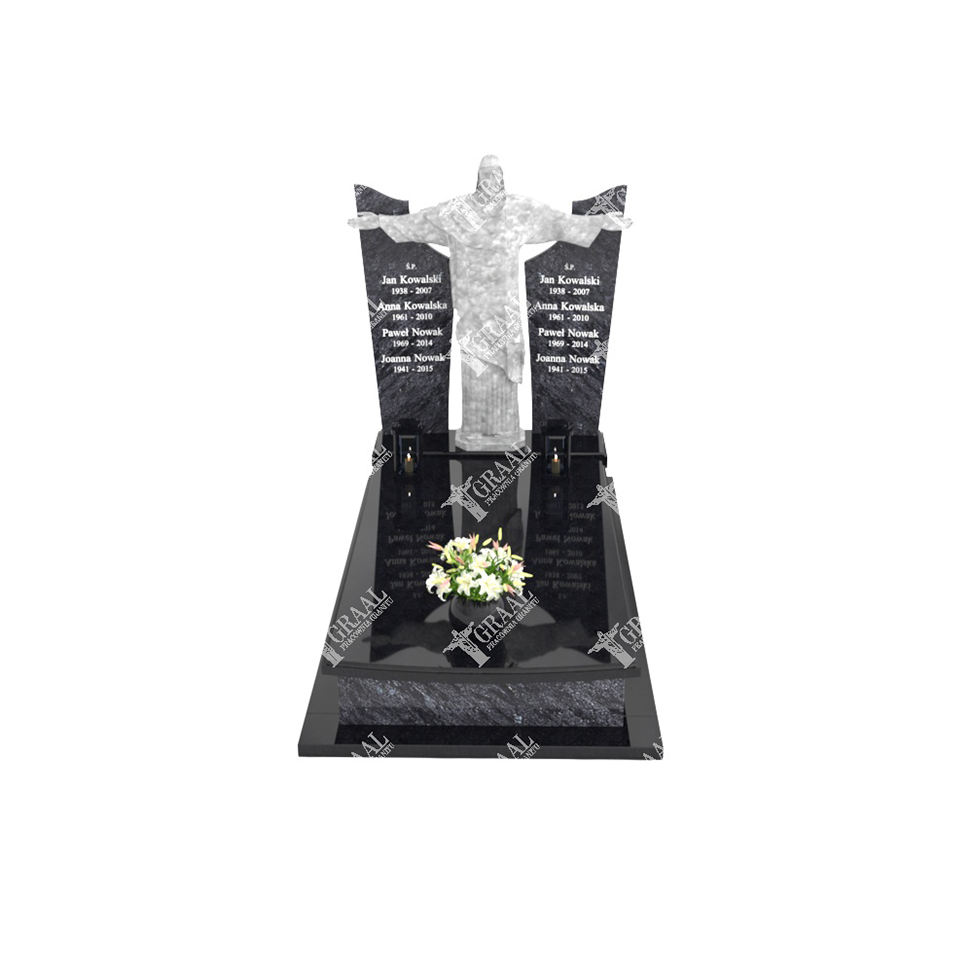 Einzelgrabstein mit Skulptur von Jesus Christus K 166+360 – photo №9