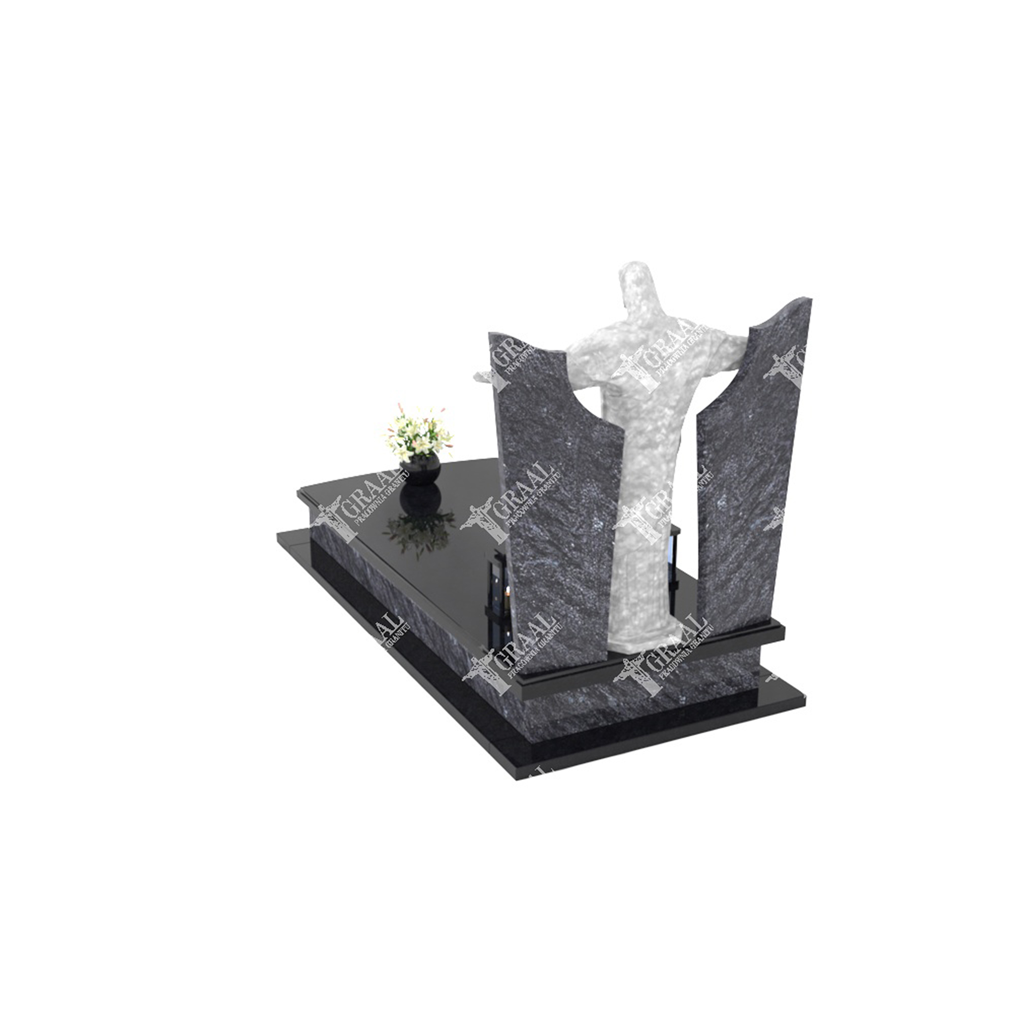 Einzelgrabstein mit Skulptur von Jesus Christus K 166+360 – photo №4