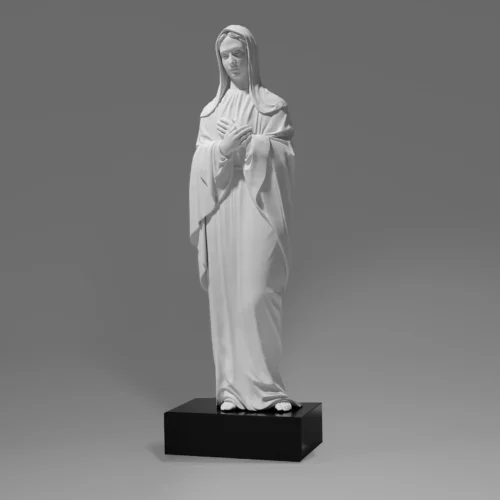 Elegante Granit-Grabplatte mit Skulptur von Maria A22