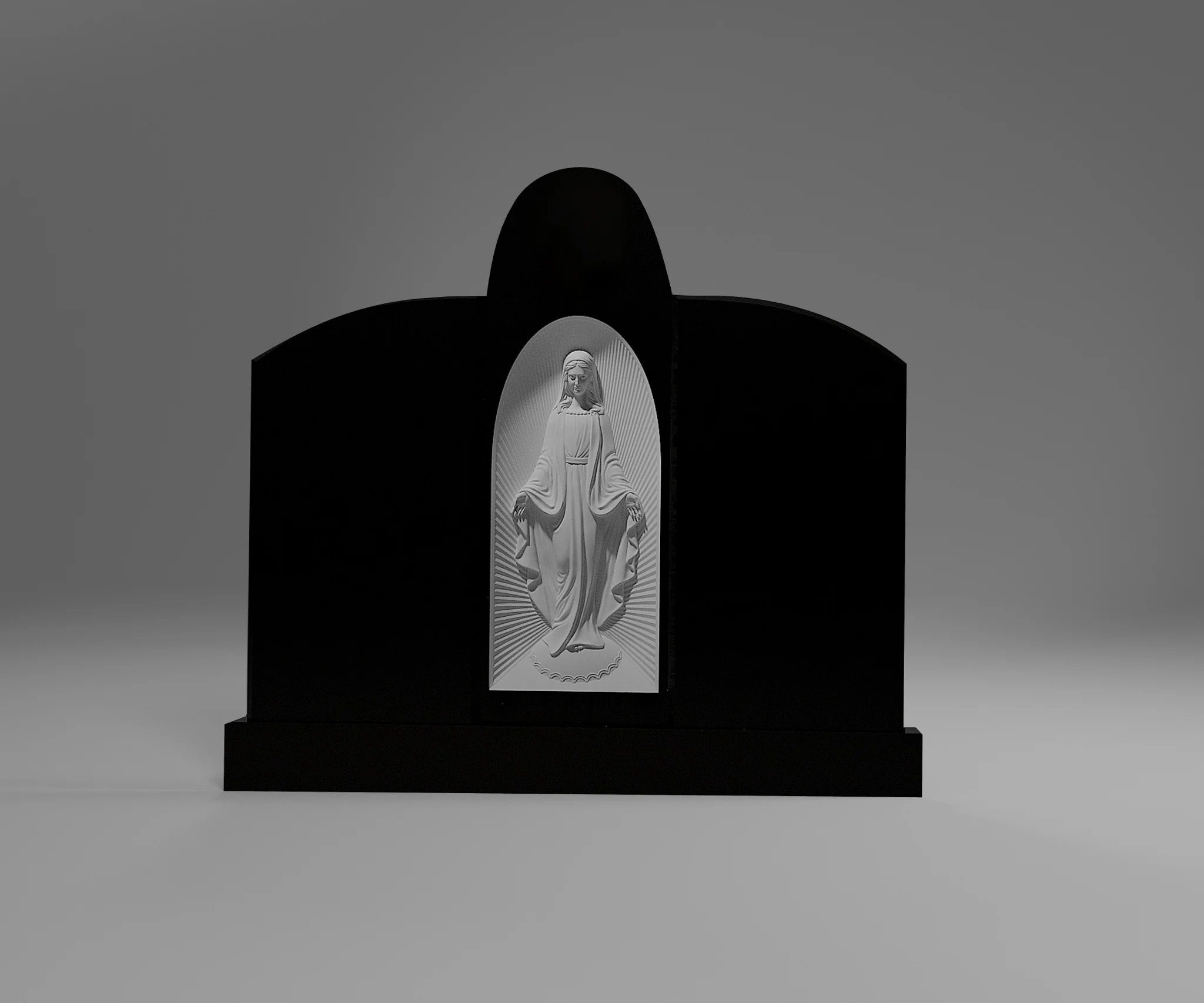 Exklusive Granit-Grabtafel mit Flachrelief der Muttergottes A122 – Spiritualität und zeitlose Eleganz Foto 19