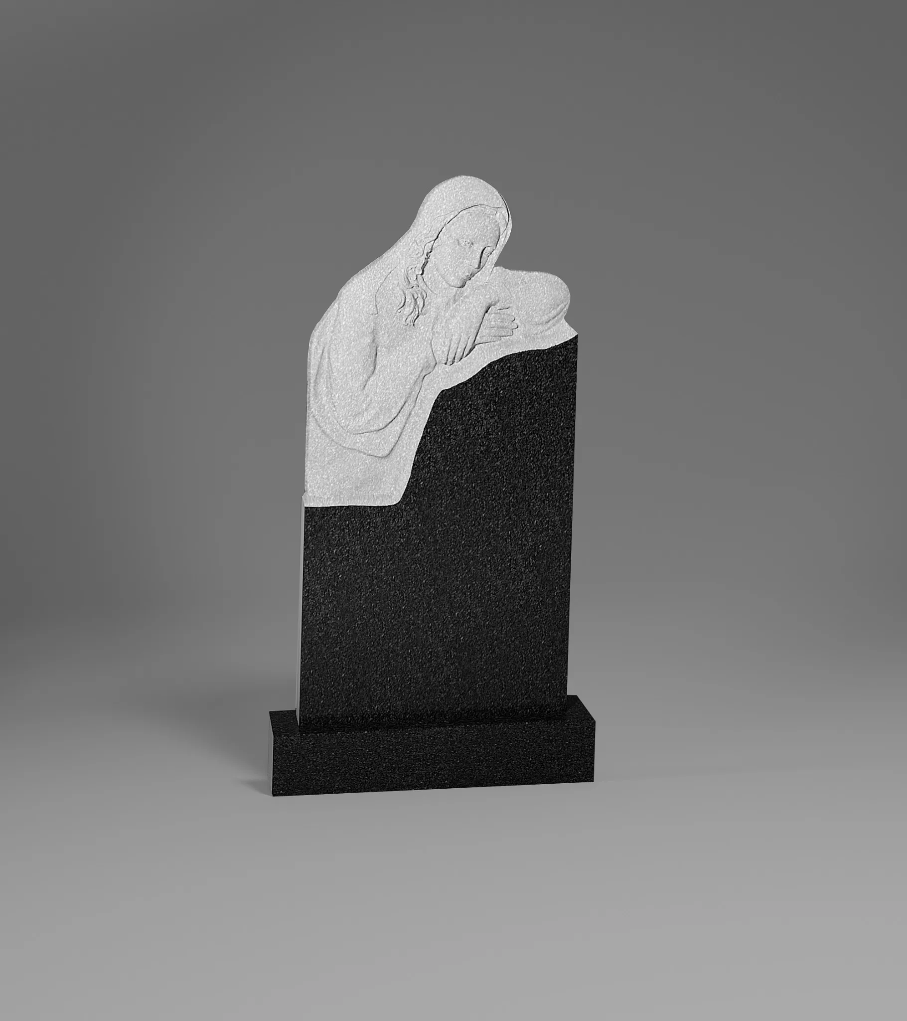 Künstlerische Granit-Grabtafel mit betender Muttergottes A126 – spirituelle Schönheit und zeitloses Gedenken Foto 19