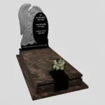 Einzelgrabstein mit Engelsfigur mit Flügeln CK 71 Foto 34