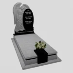 Einzelgrabstein mit Engelsfigur mit Flügeln CK 71 Foto 36