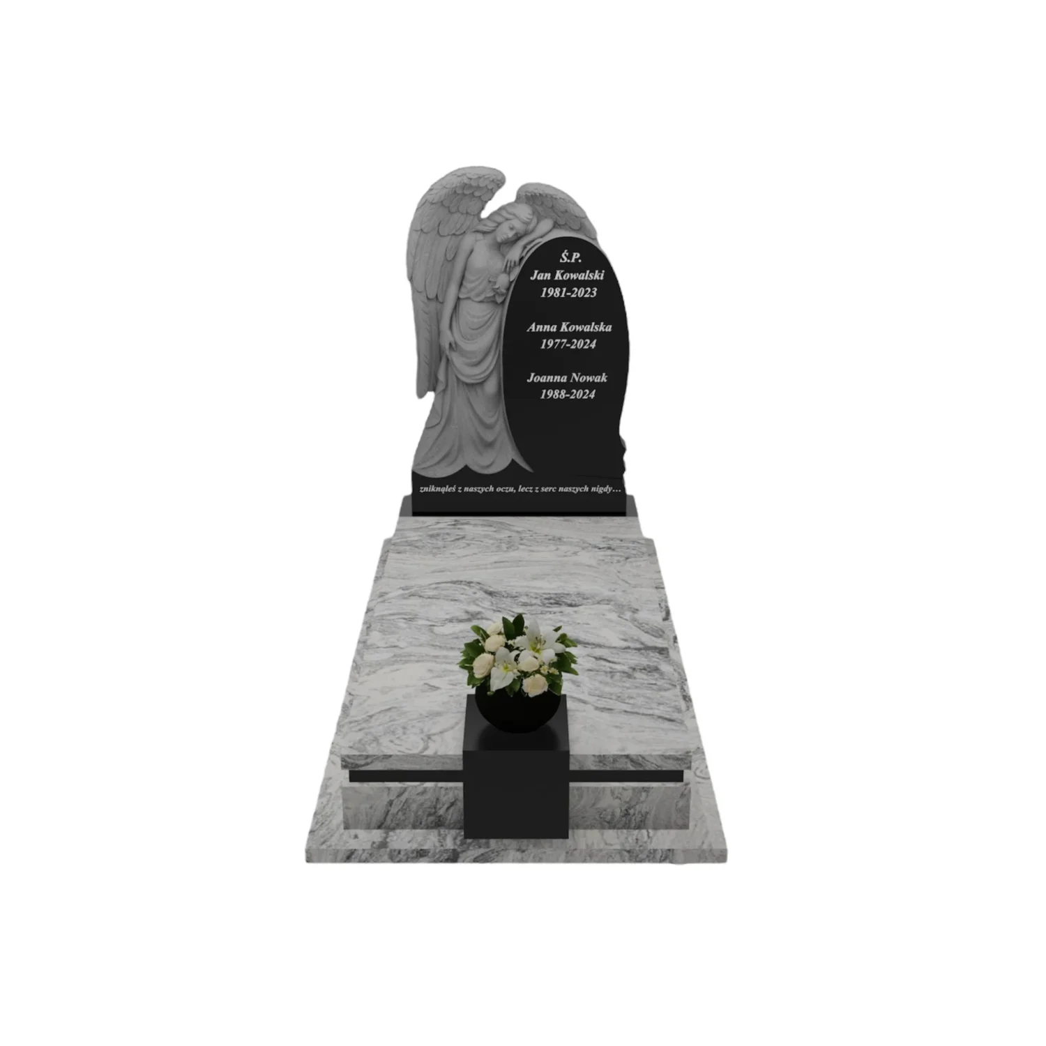Einzelgrabstein mit Engelsfigur mit Flügeln CK 71+360 – photo №12