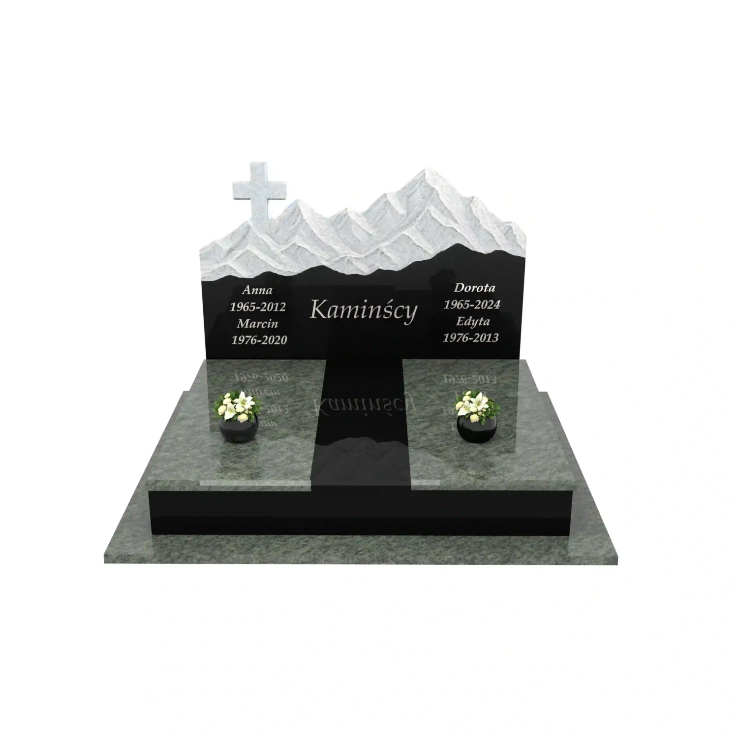 Doppelgrabstein mit Bergskulptur CK 80+360 – photo №12