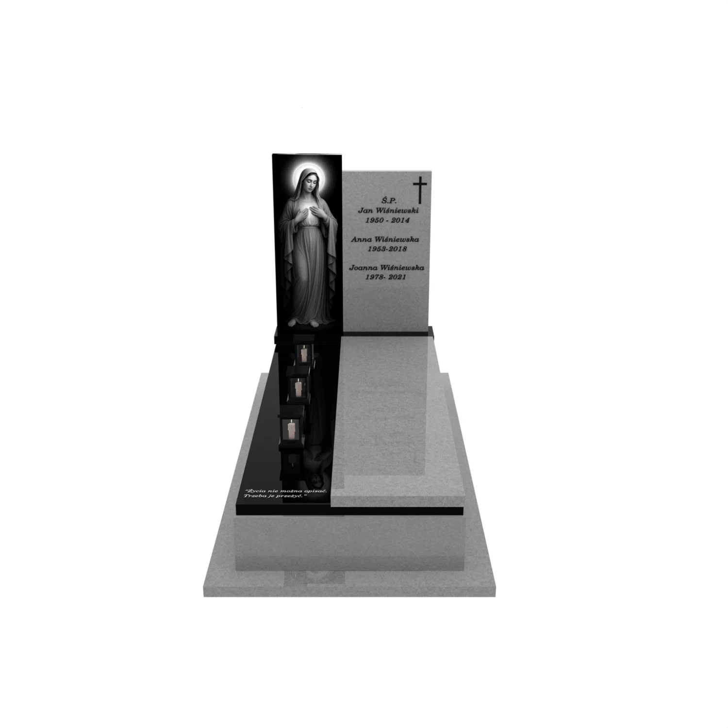 Einzelgrabstein mit Muttergottes-Gravur CK 84+360 – photo №12