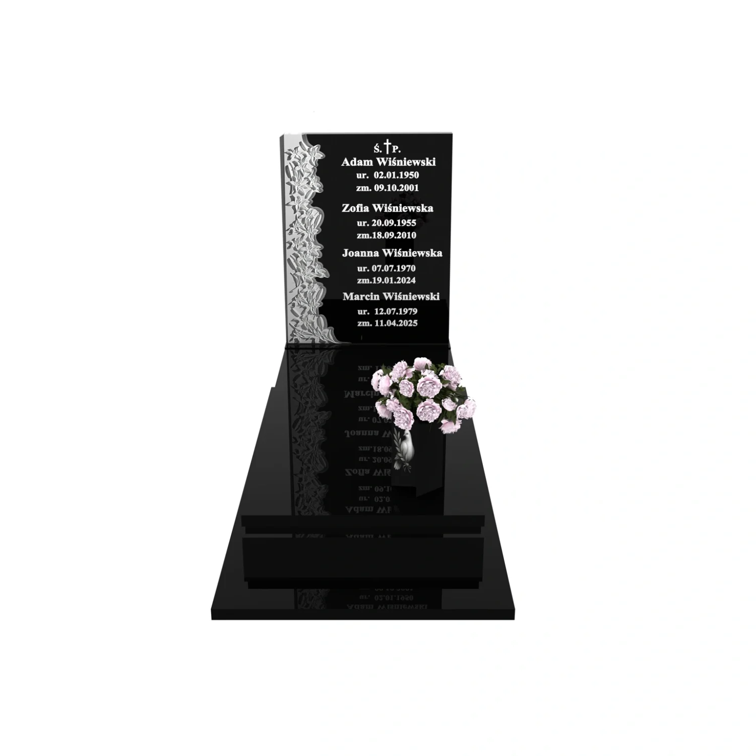 Einzelgrabstein mit Blumenskulptur CK 92+360 – photo №12