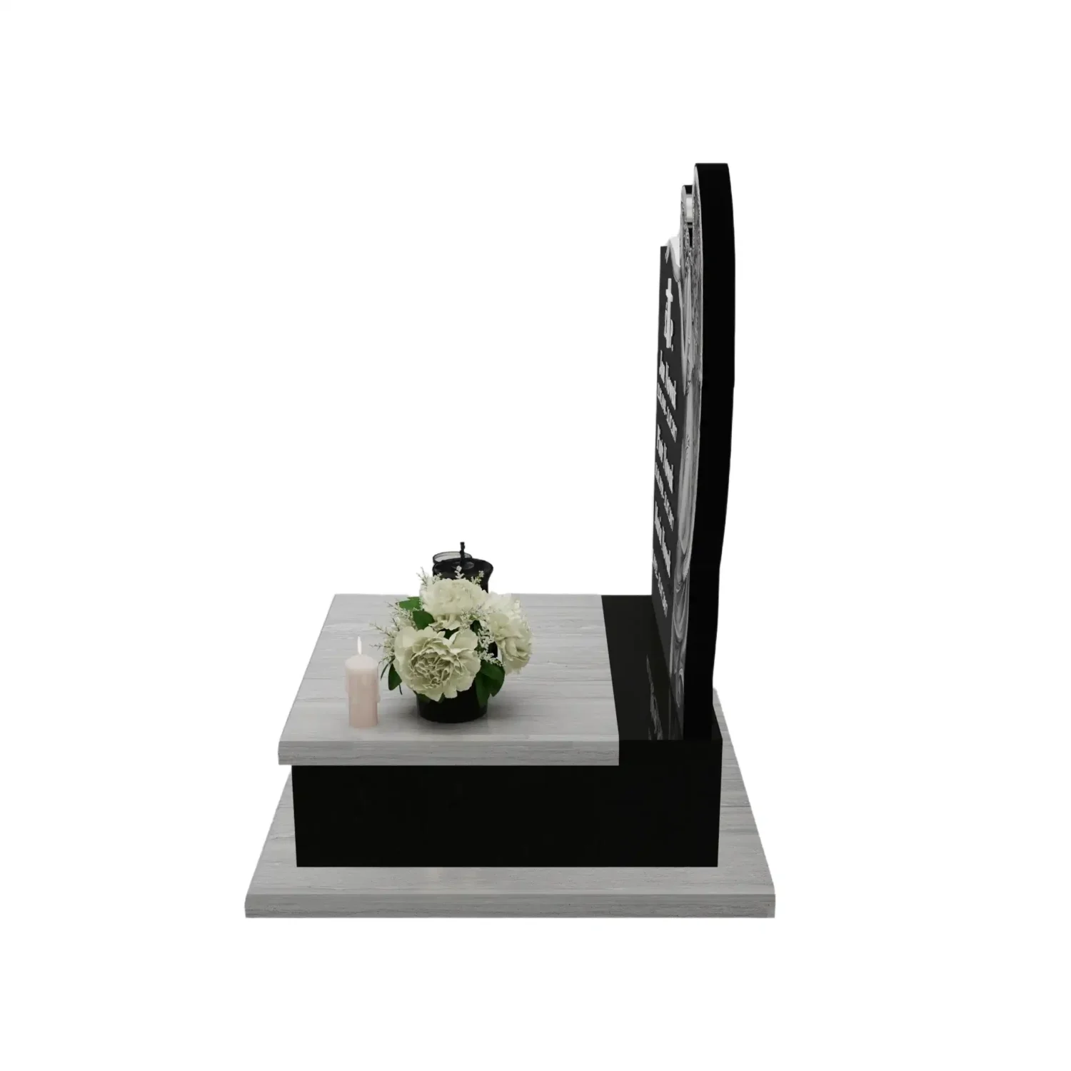 Urnengrabmal mit Engelgravur (Skulptur-Imitation) U 79+360 – photo №3