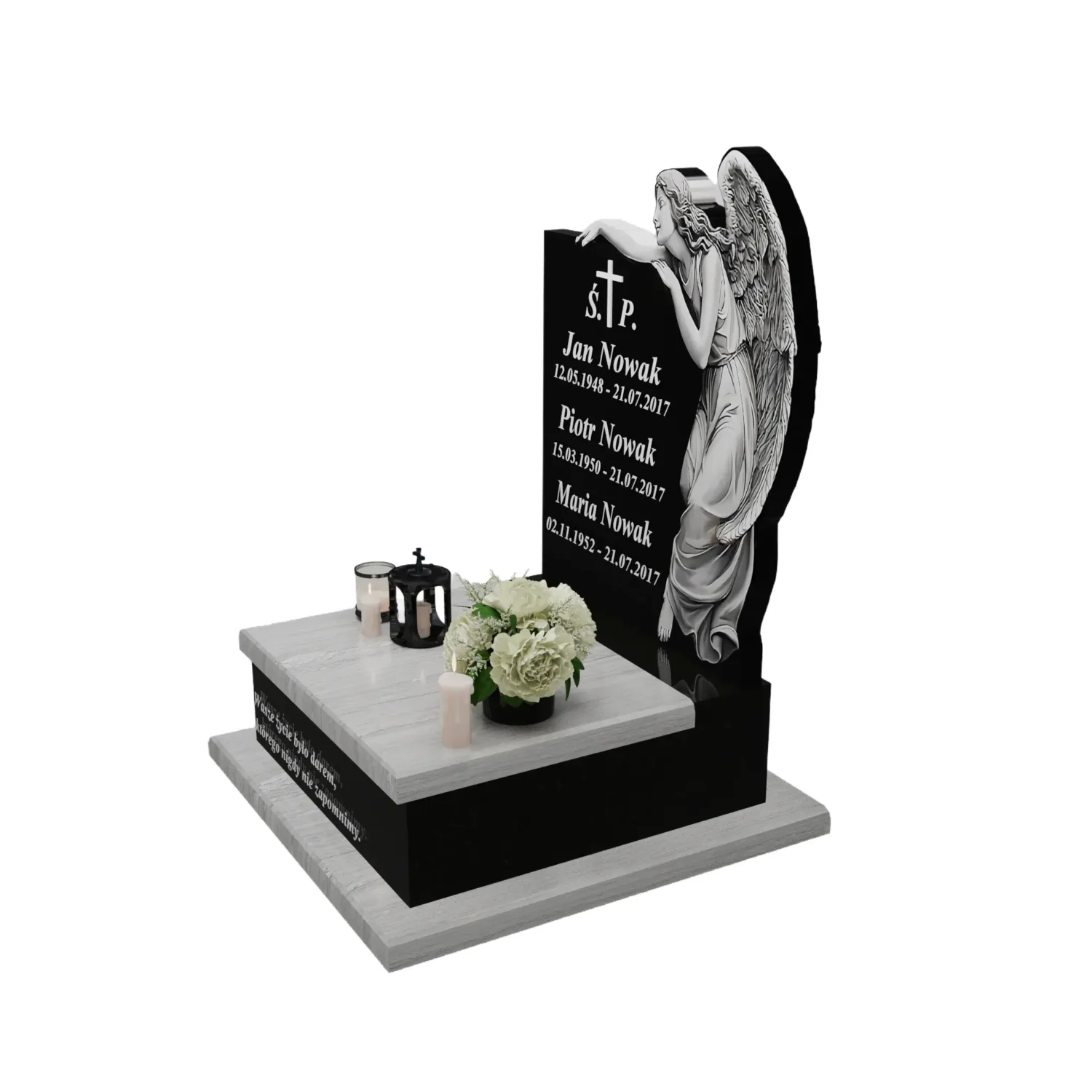 Urnengrabmal mit Engelgravur (Skulptur-Imitation) U 79+360 – photo №2