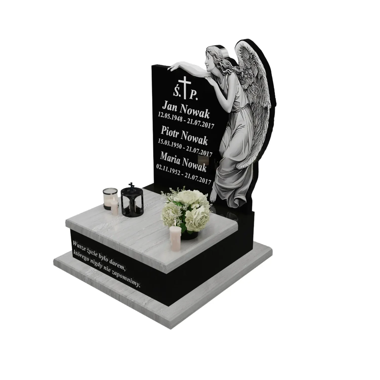 Urnengrabmal mit Engelgravur (Skulptur-Imitation) U 79+360 – photo №1