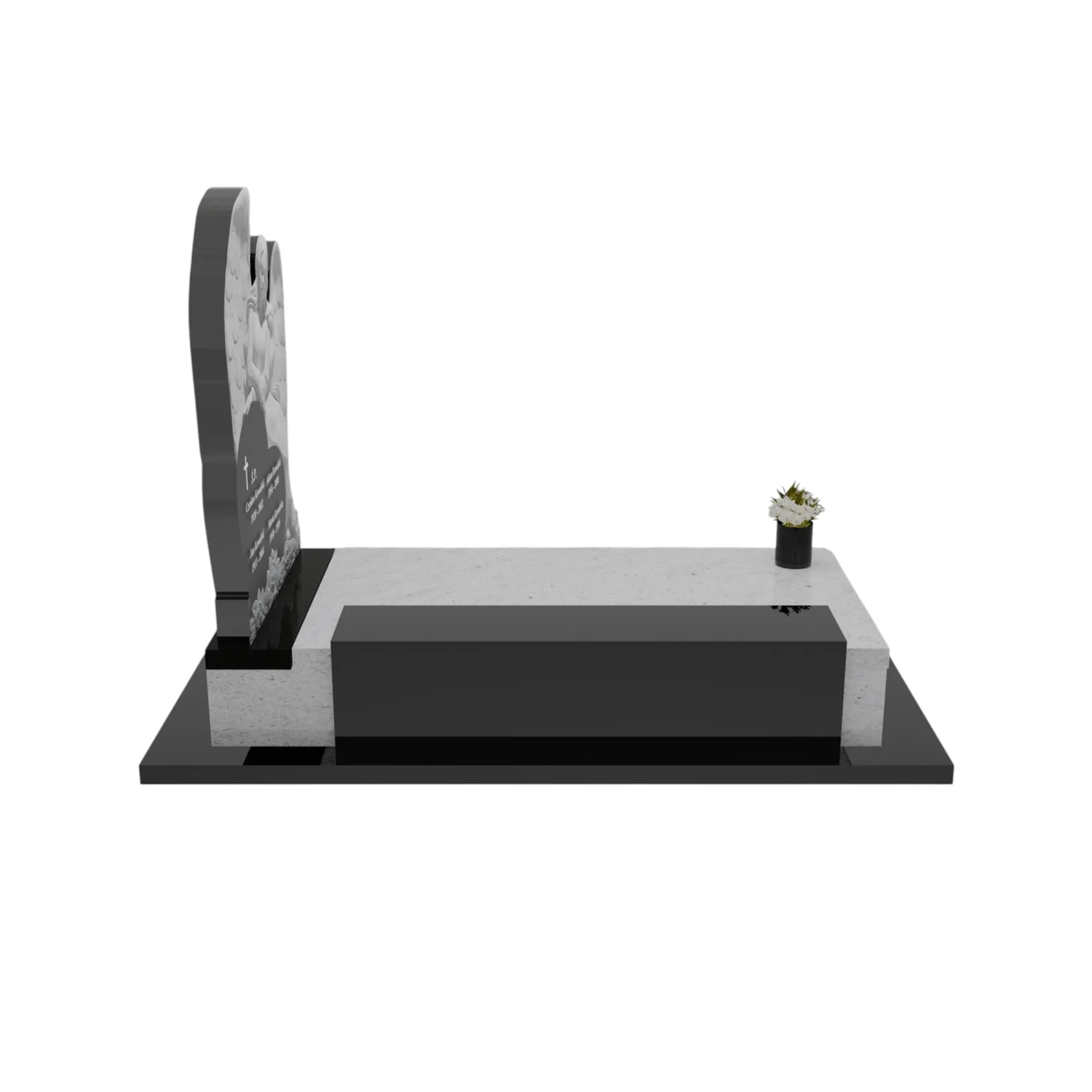 Einzelgrabstein mit Engelsfigur CK 89 aus Granit+360 – photo №9
