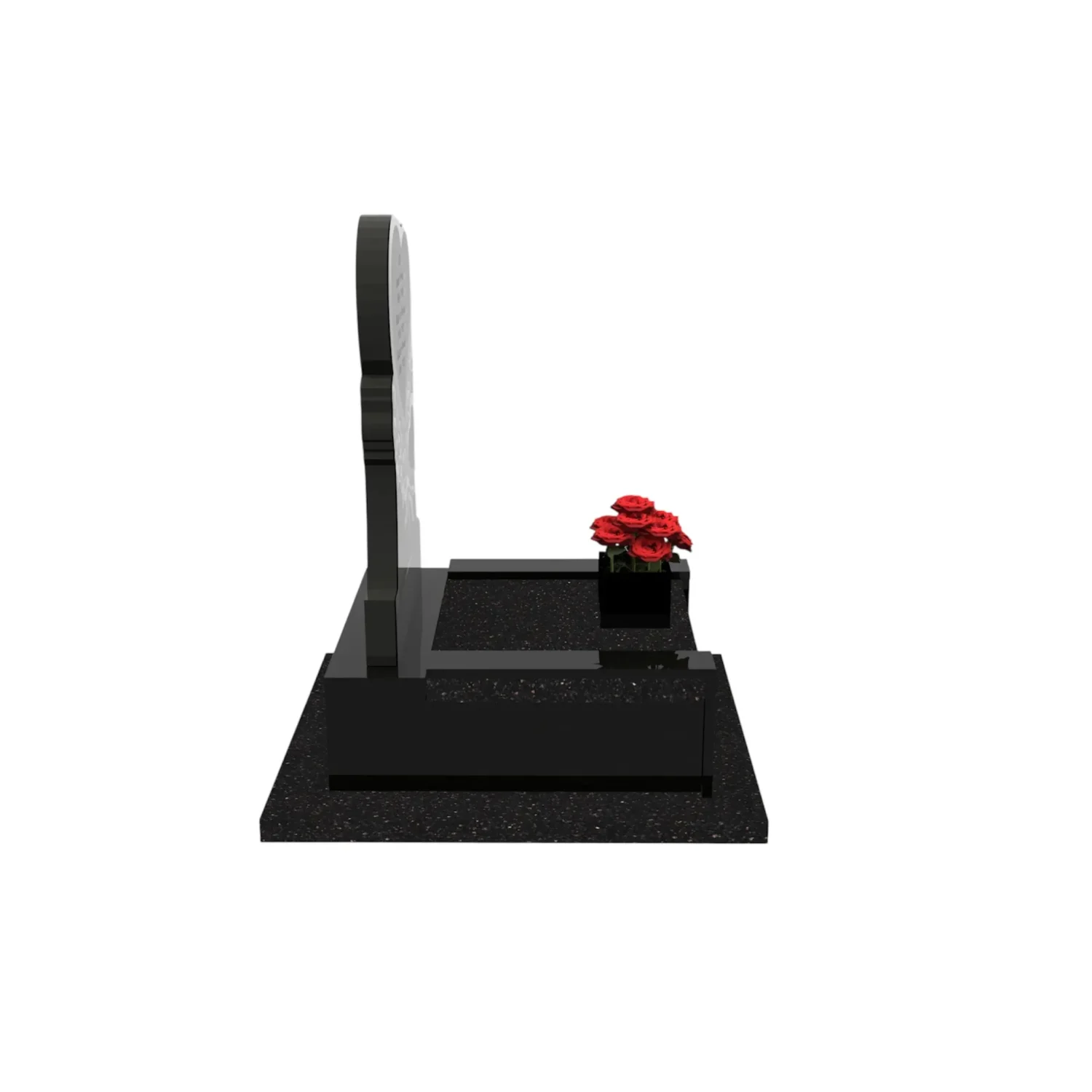 Urnengrabmal mit Herzskulptur aus Granit U 88+360 – photo №9