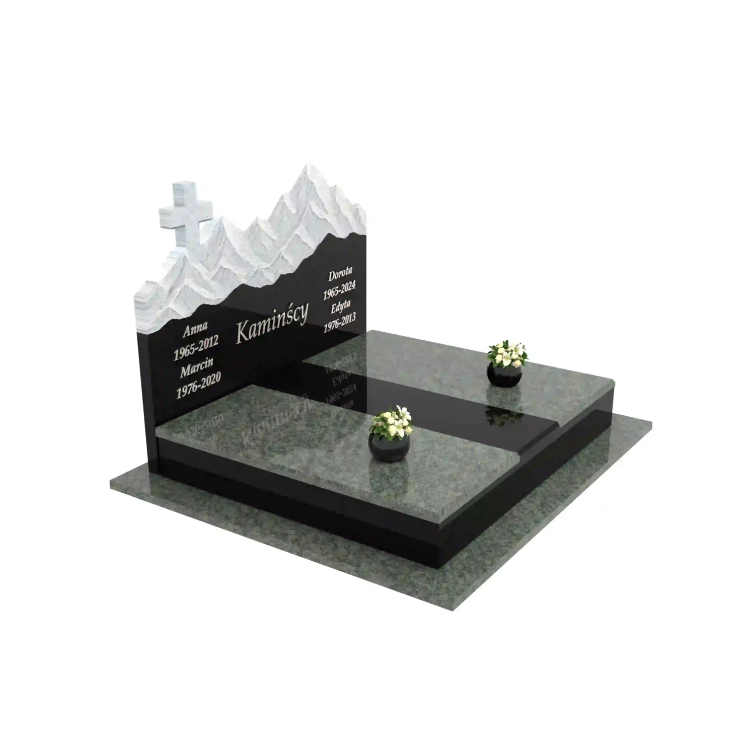 Doppelgrabstein mit Bergskulptur CK 80+360 – photo №10
