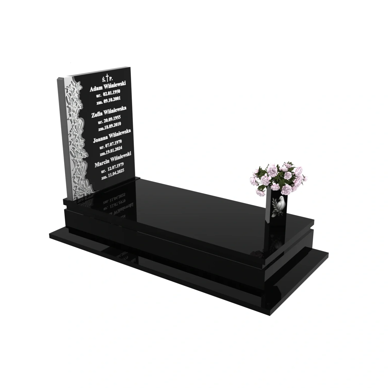 Einzelgrabstein mit Blumenskulptur CK 92+360 – photo №10