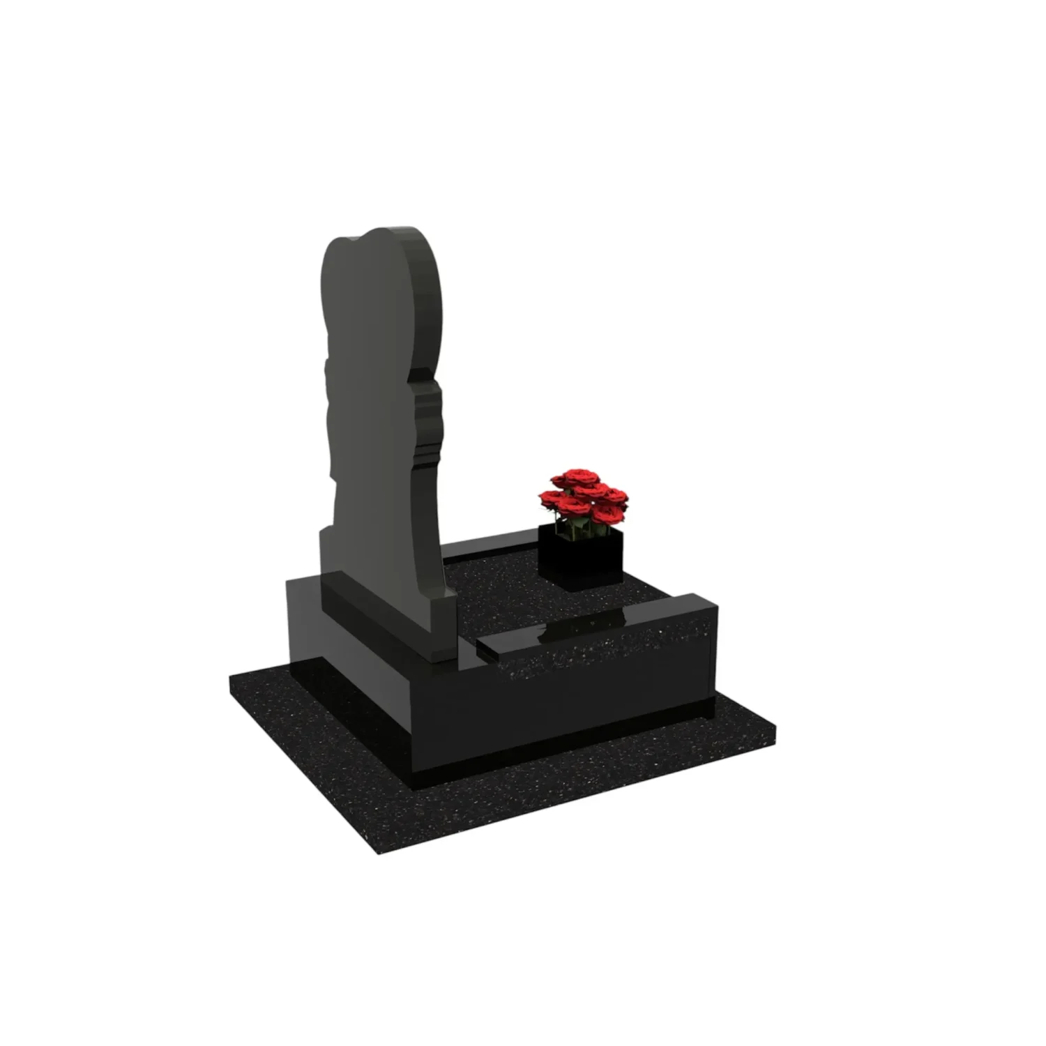 Urnengrabmal mit Herzskulptur aus Granit U 88+360 – photo №8
