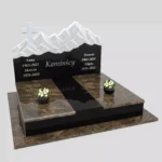 Doppelgrabstein mit Bergskulptur CK 80 Foto 34