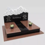 Doppelgrabstein mit Bergskulptur CK 80 Foto 35