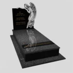 Einzelgrabstein mit Engelgravur CK 82 – eigenentwickelte Technologie zur Skulpturimitation Foto 34