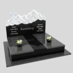 Doppelgrabstein mit Bergskulptur CK 80 Foto 36