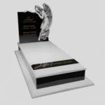 Einzelgrabstein mit Engelgravur CK 82 – eigenentwickelte Technologie zur Skulpturimitation Foto 36