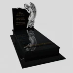 Einzelgrabstein mit Engelgravur CK 82 – eigenentwickelte Technologie zur Skulpturimitation Foto 37