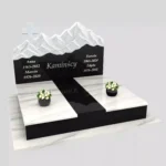 Doppelgrabstein mit Bergskulptur CK 80 Foto 38