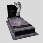 Einzelgrabstein mit Engelgravur CK 82 – eigenentwickelte Technologie zur Skulpturimitation Foto 38