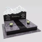 Doppelgrabstein mit Bergskulptur CK 80 Foto 39
