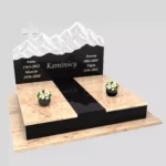 Doppelgrabstein mit Bergskulptur CK 80 Foto 40