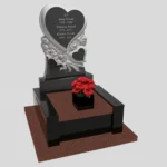 Urnengrabmal mit Herzskulptur aus Granit U 88 Foto 39
