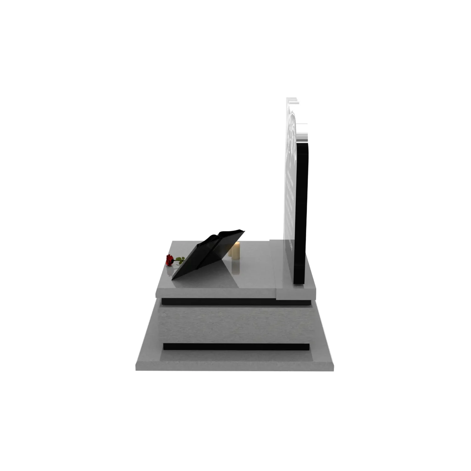 Urnengrabmal mit Baum- und Vogelskulptur aus Granit U 90+360 – photo №3