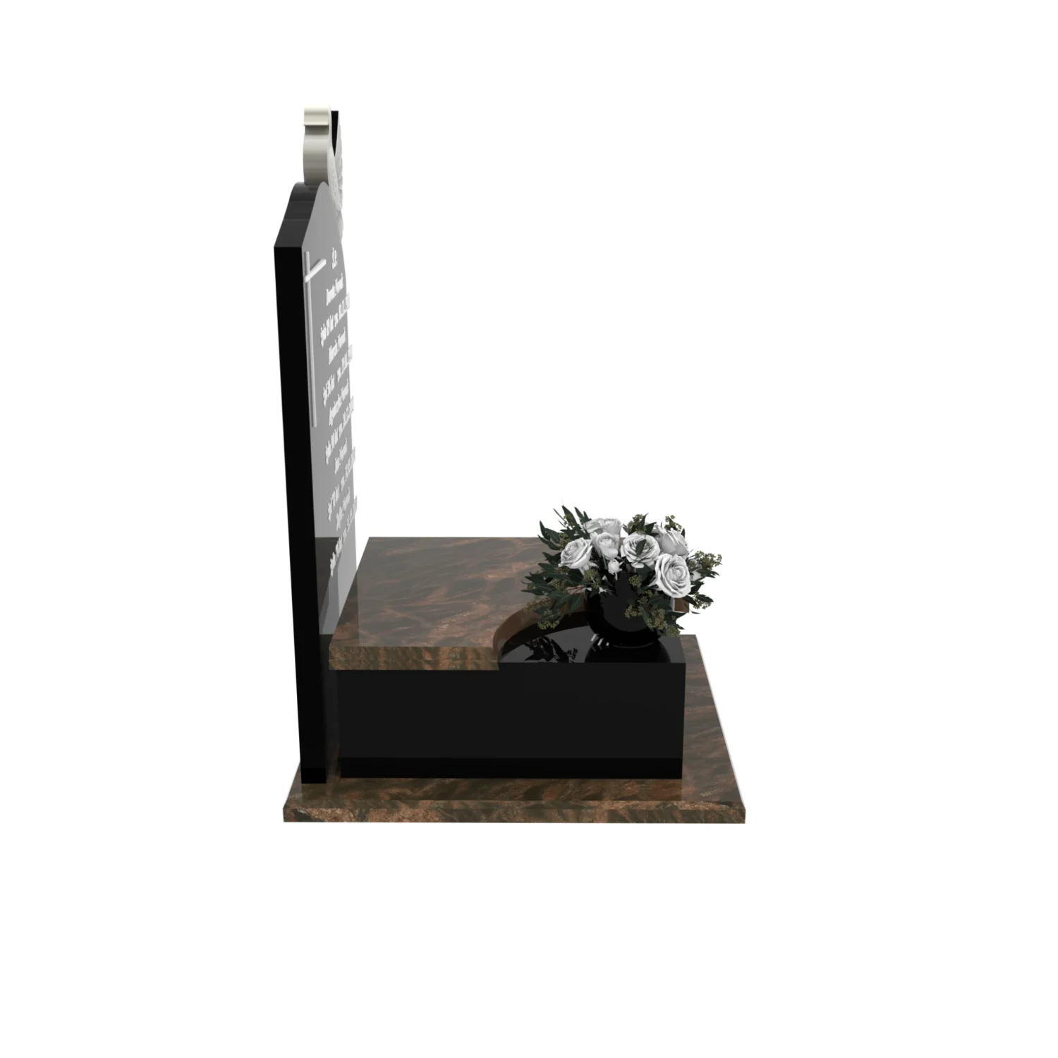 Urnengrabstein mit Taubenskulptur aus Granit U 92+360 – photo №9