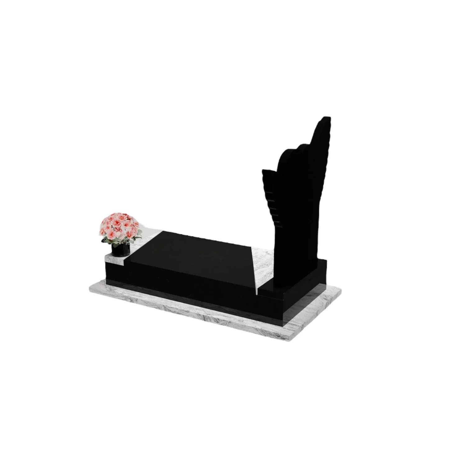Einzelgrabstein mit Engelsflügel-Skulptur CK 93+360 – photo №4