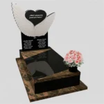 Einzelgrabstein mit Engelsflügel-Skulptur CK 93 Foto 34